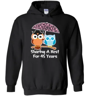 45 Years Wedding Anniversary Gifts Valentine's Day Hoodie