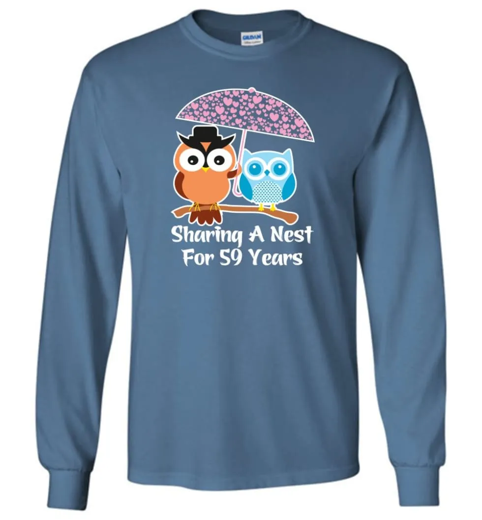 59 Years Wedding Anniversary Gifts Valentine's Day Long Sleeve T-Shirt