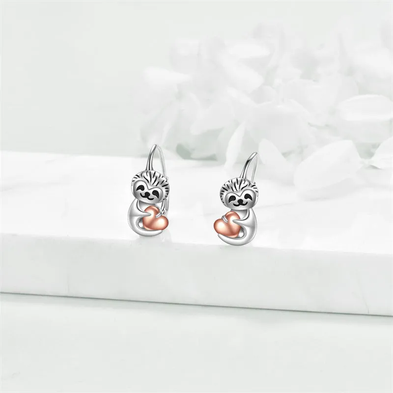 925 Sterling Silver Animal Leverback Earrings Cute Animal Jewelry Gifts for Women Girls