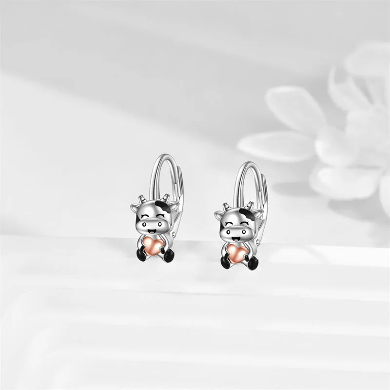 925 Sterling Silver Animal Leverback Earrings Cute Animal Jewelry Gifts for Women Girls