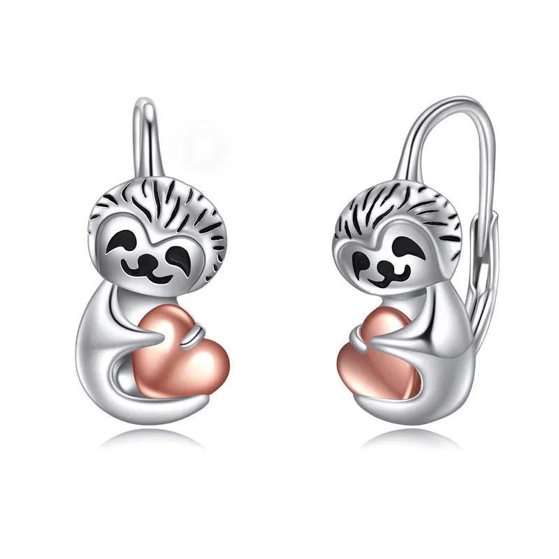 925 Sterling Silver Animal Leverback Earrings Cute Animal Jewelry Gifts for Women Girls