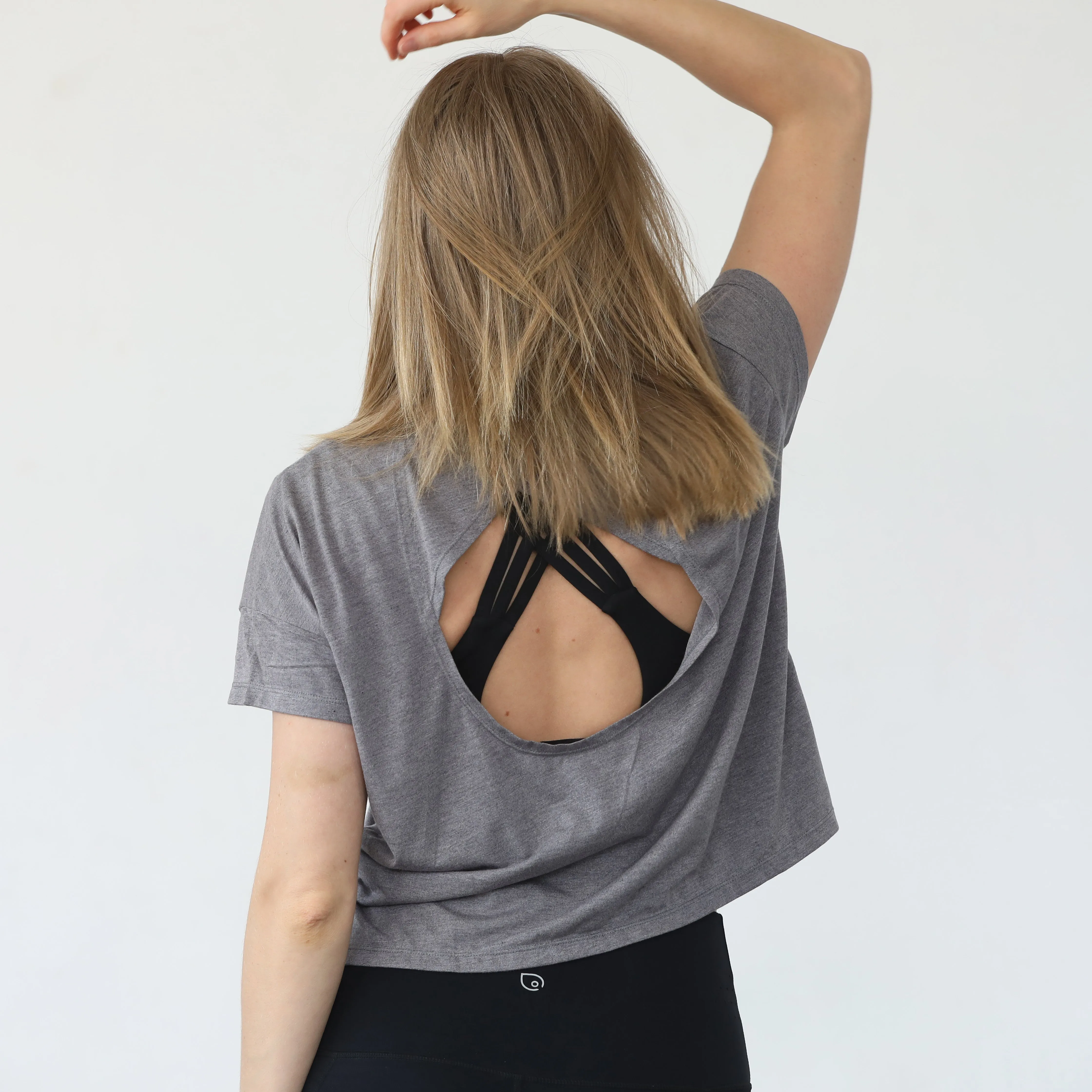 Abigail Short Sleeve Nursing T-Shirt (Dark Gray)