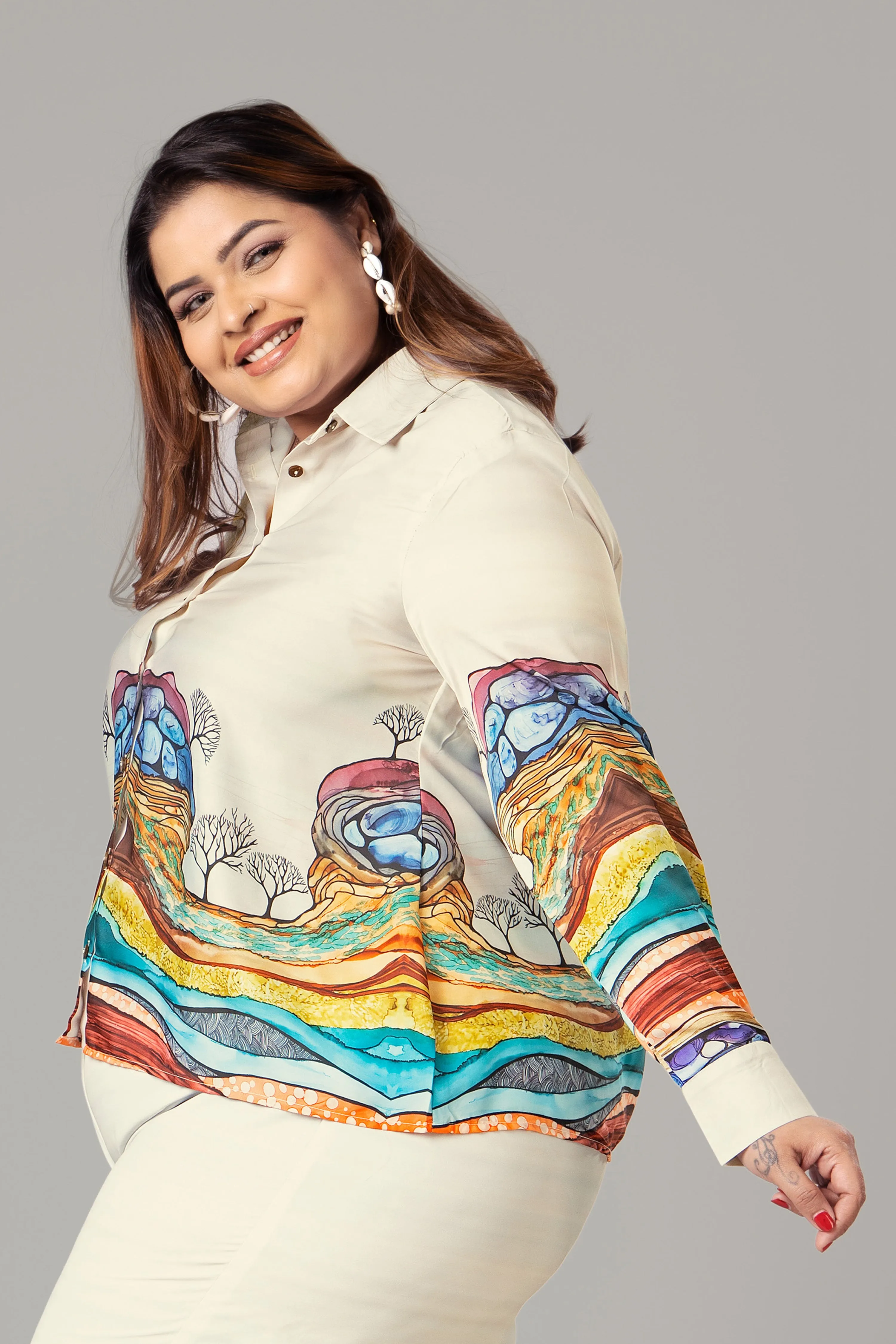 Abstract Shirt for Women