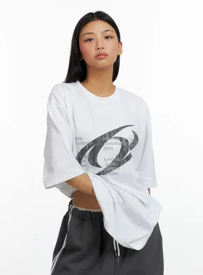 Acubi Oversize Graphic T-Shirt IL419