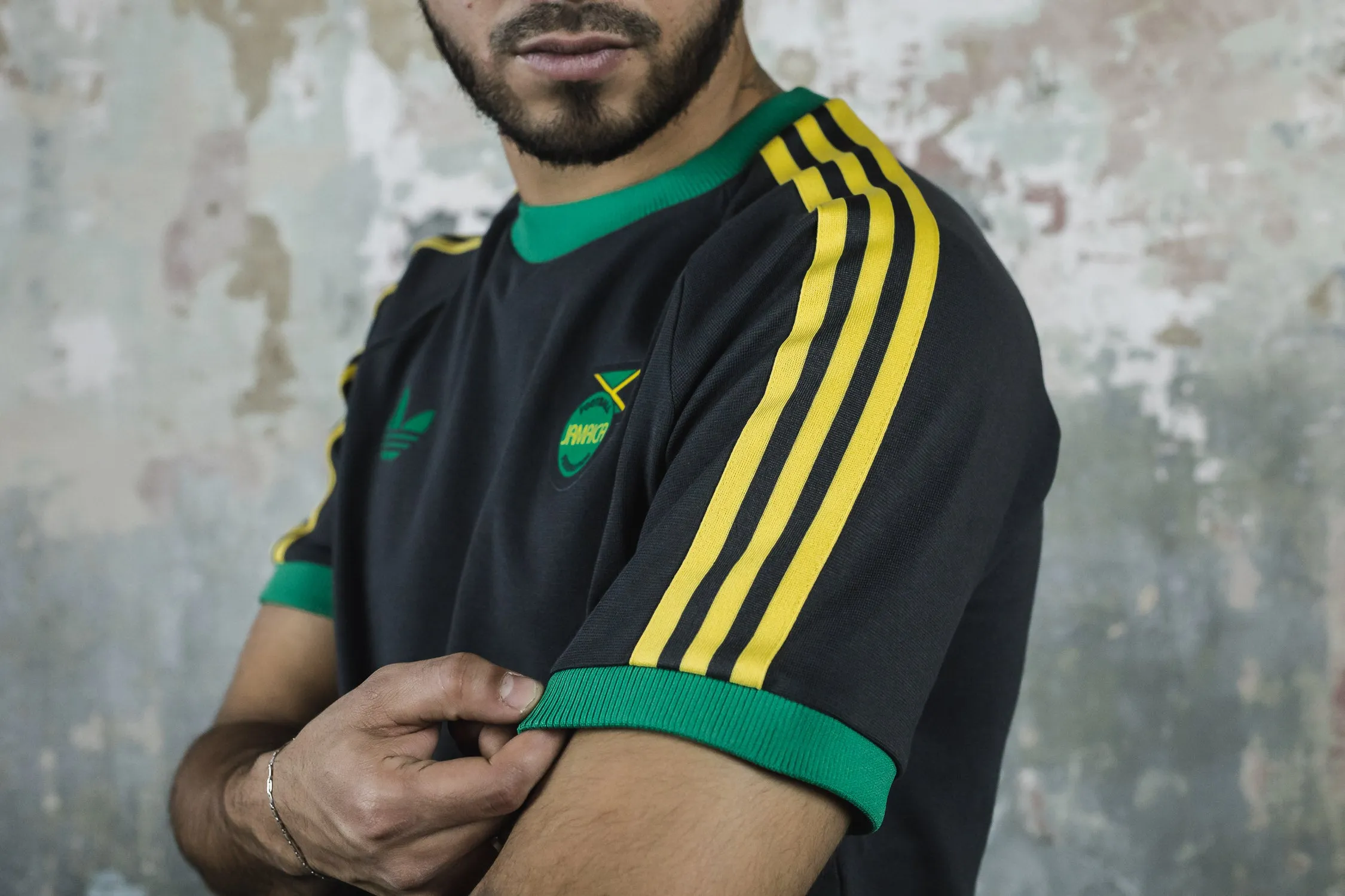 adidas Jamaica Beckenbauer 3-Stripes Tee