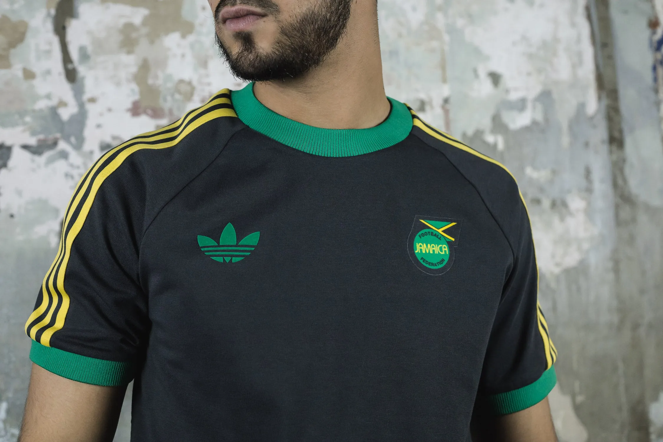 adidas Jamaica Beckenbauer 3-Stripes Tee