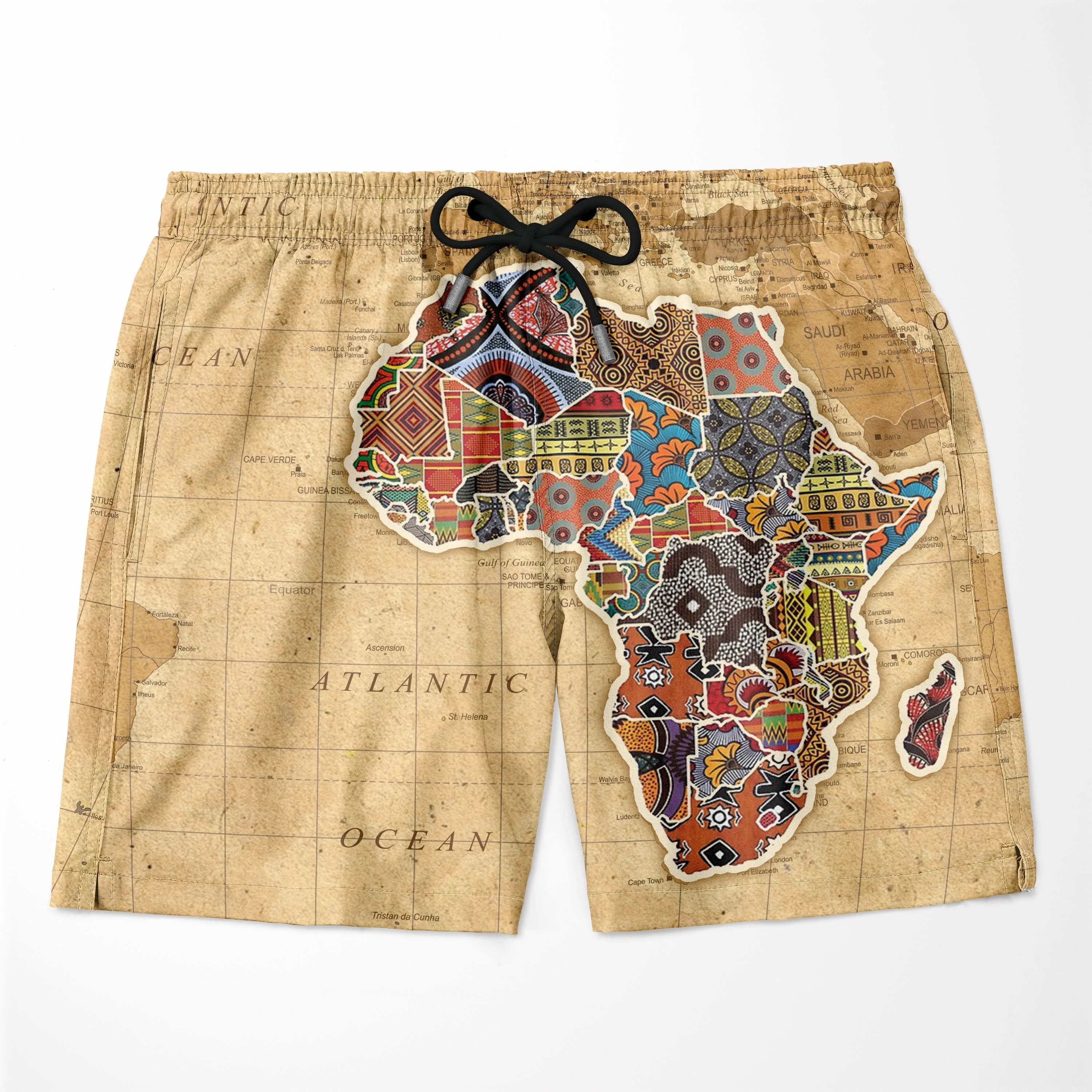 Africa On World Map T-shirt and Shorts Set