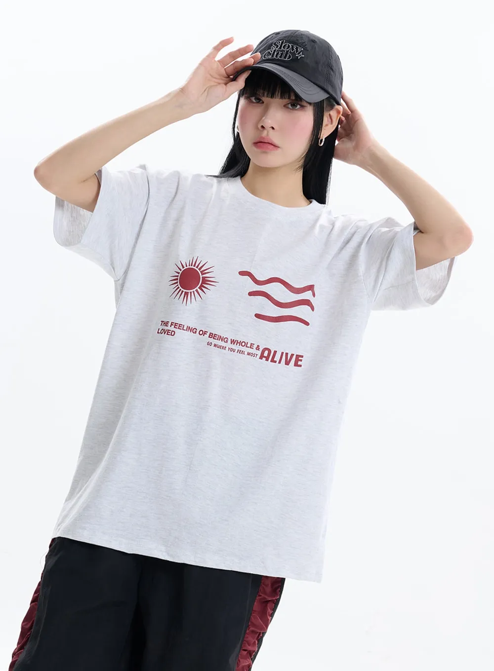 ALIVE Oversized T-Shirt IF413