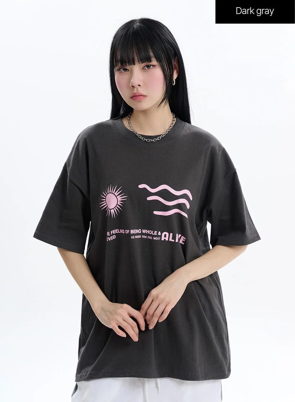 ALIVE Oversized T-Shirt IF413