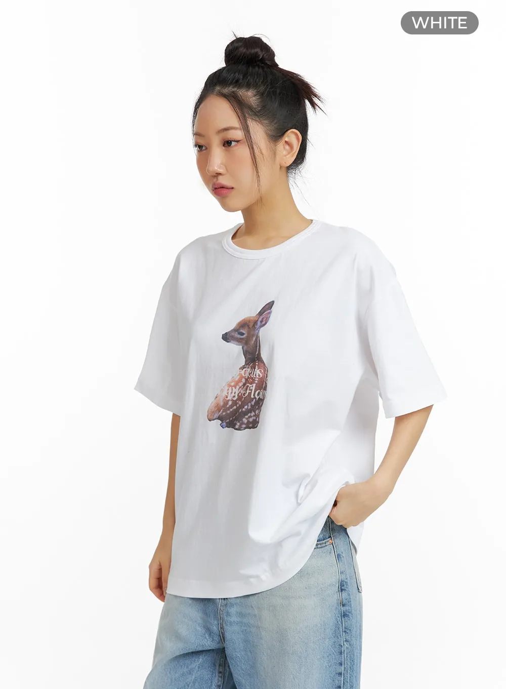 Animal Graphic Short-Sleeve Tee CF419