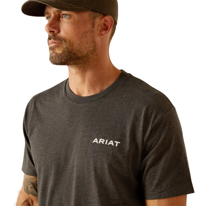 'Ariat' Men's Ariat 'Roundabout' T-Shirt - Charcoal Heather