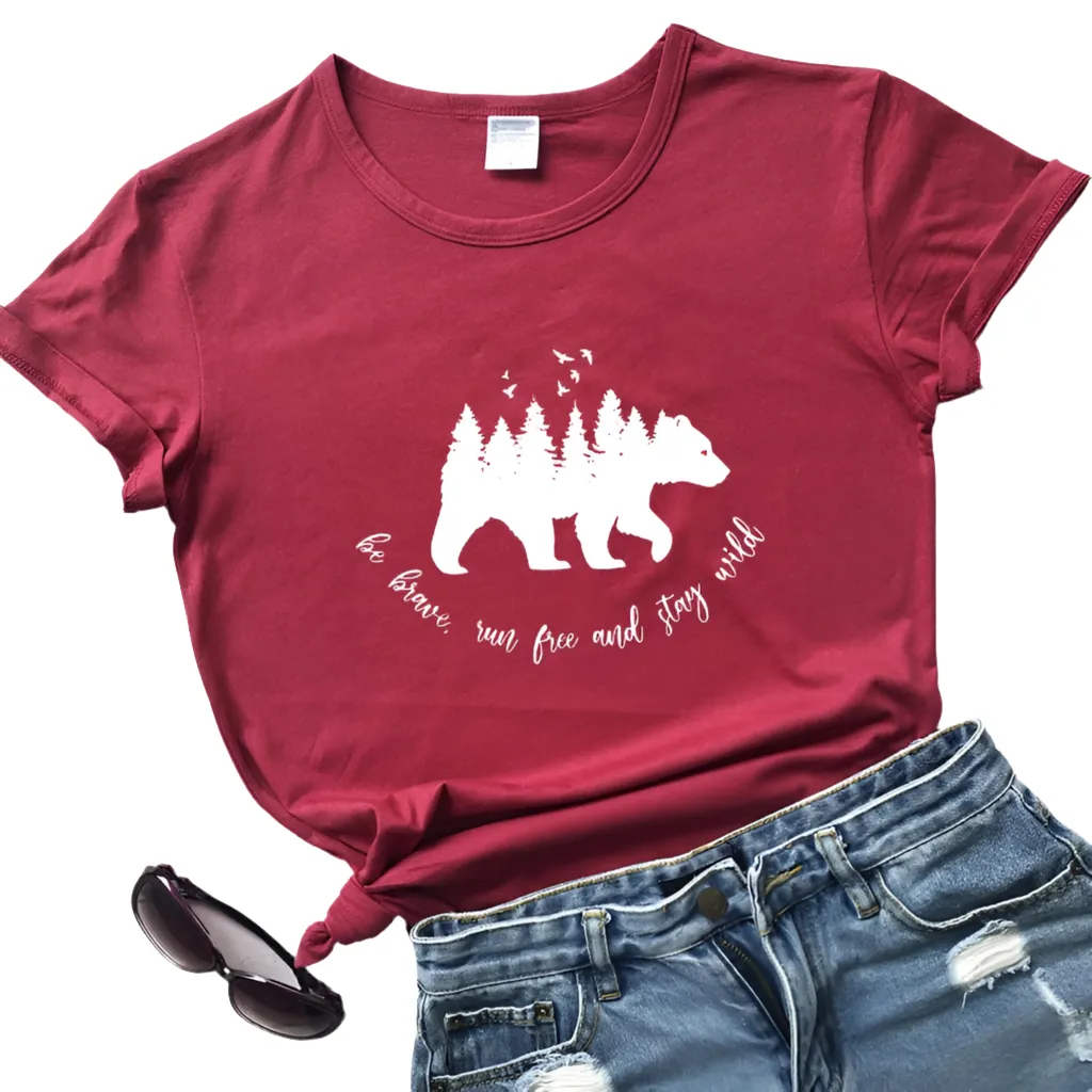 Be Brave, Run Free, and Stay Wild Women's T-shirt