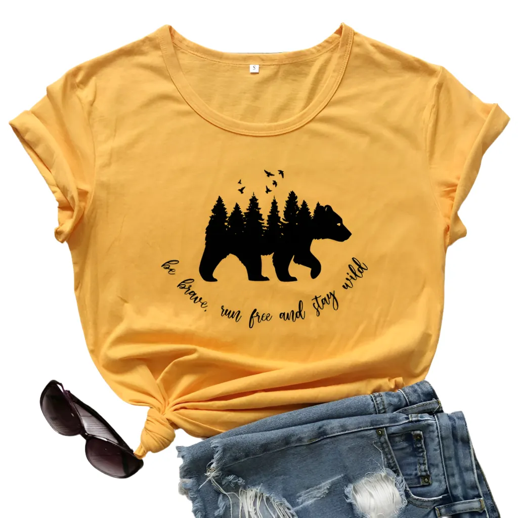 Be Brave, Run Free, and Stay Wild Women's T-shirt