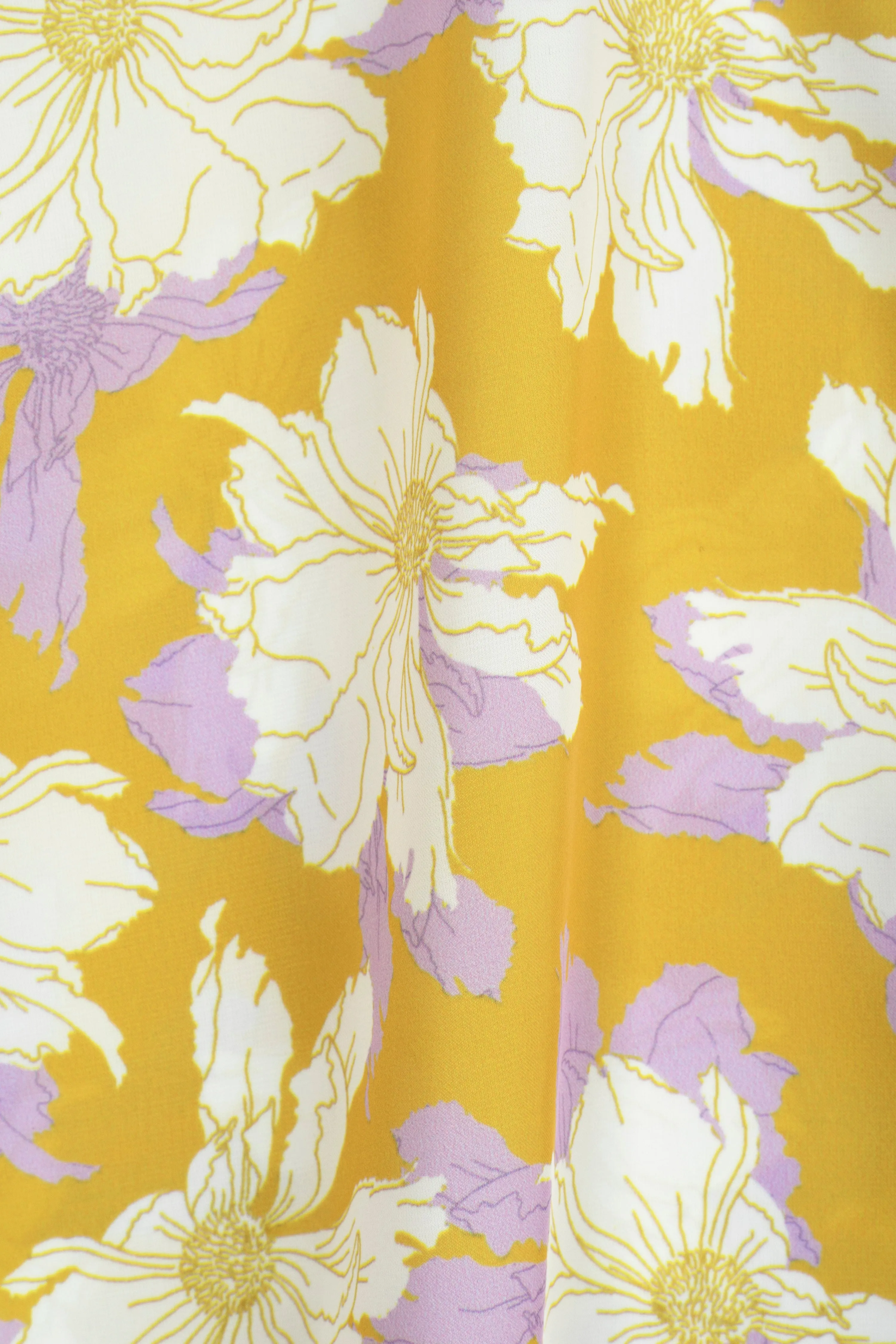 Beautiful Yellow Floral Shirt For Women