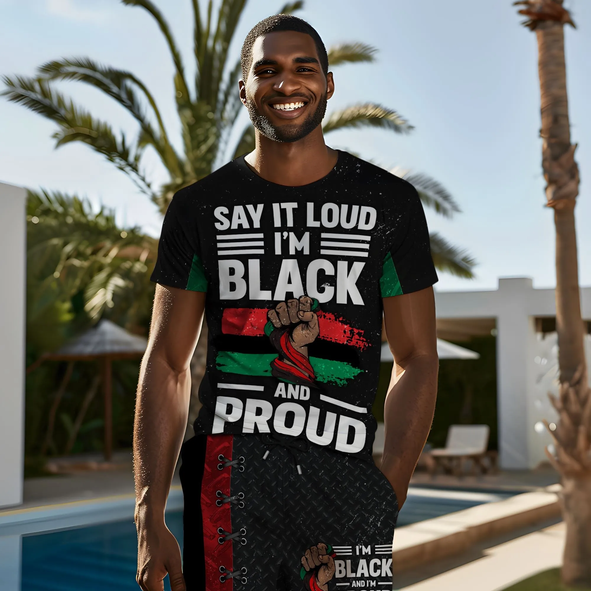 Black & Proud T-shirt and Shorts Set