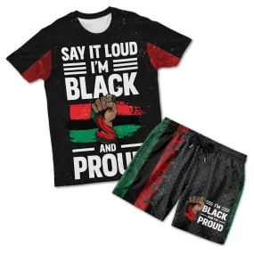 Black & Proud T-shirt and Shorts Set