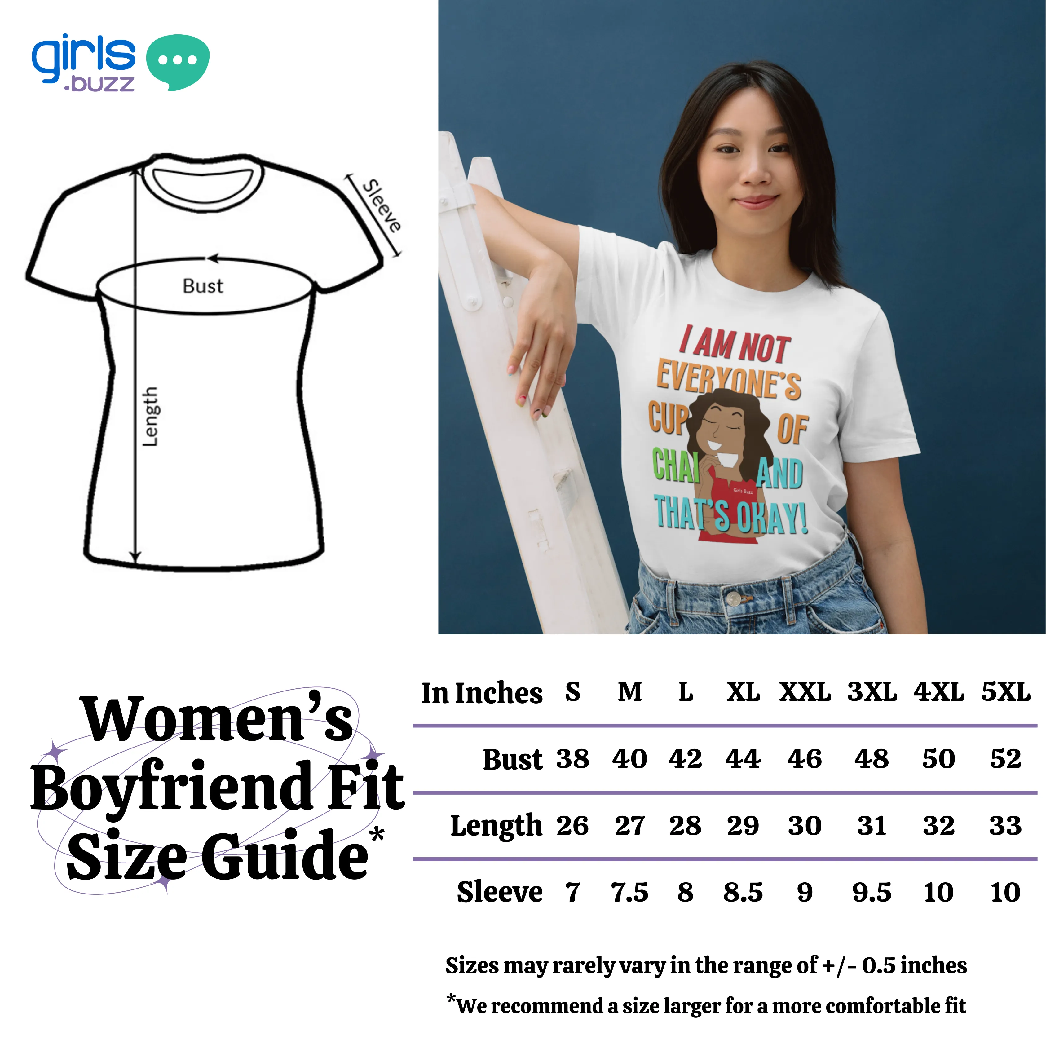 Boyfriend Fit White Women Cotton Tshirt - Beauty With Brains