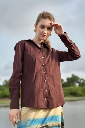 Brown Regular Fit Shirt