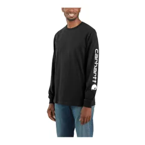 Carhartt Men's Loose Fit Heavyweight Logo Long-Sleeve Graphic T-Shirt