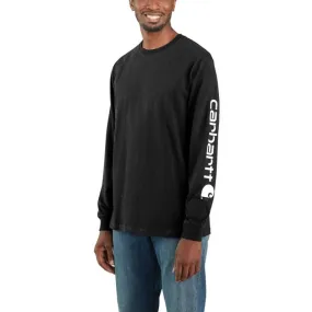 Carhartt Men's Loose Fit Heavyweight Long-Sleeve Logo Sleeve Graphic T-Shirt