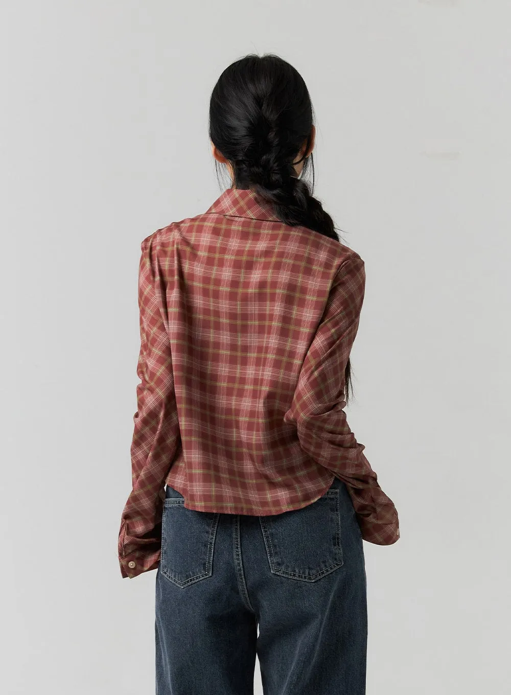 Checkered Button Down Shirt CS318