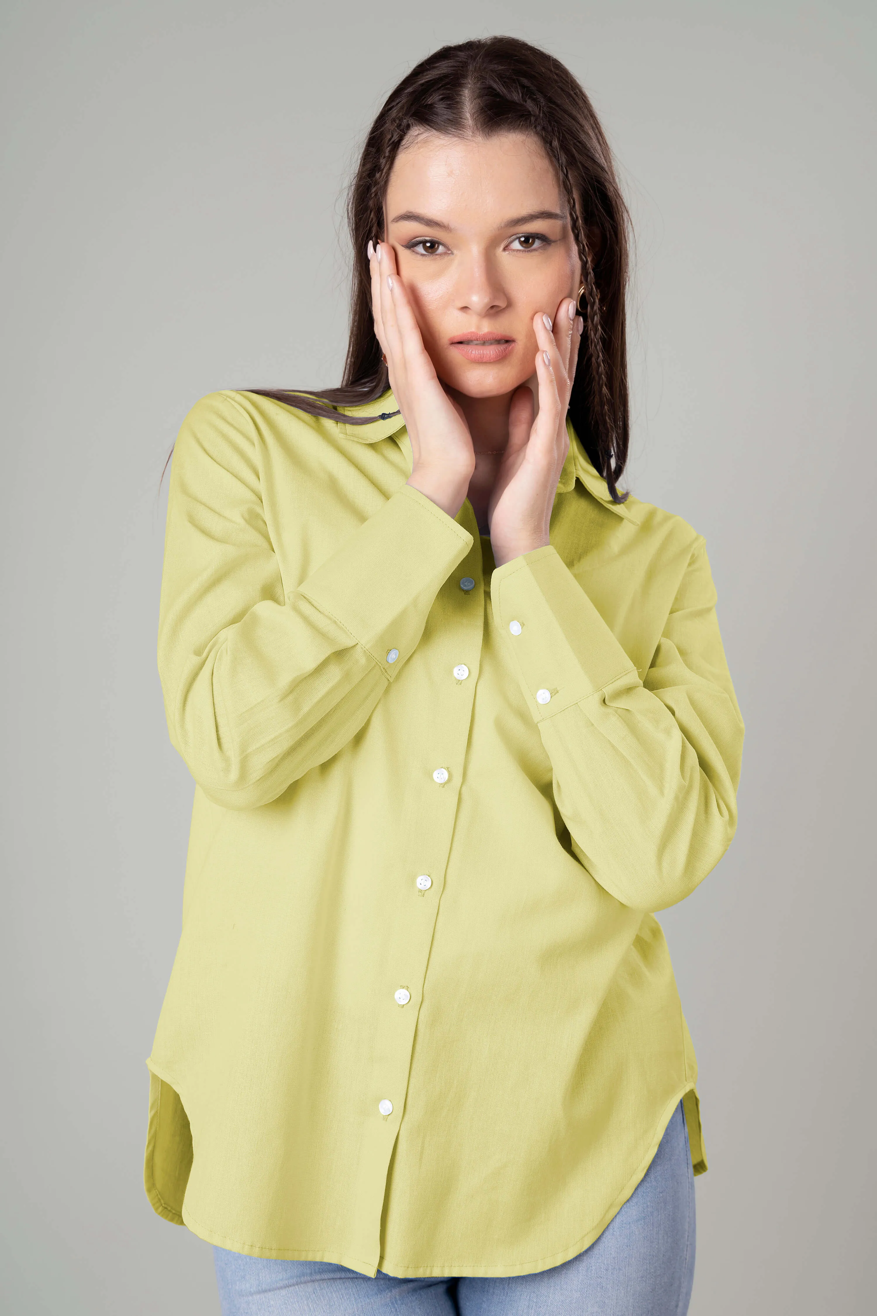 Classic Plain Cotton Shirt For Women