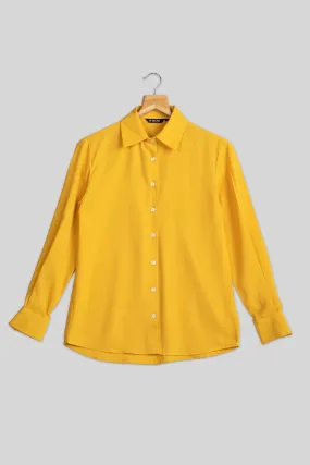 Classic Yellow Plain Shirt for Women