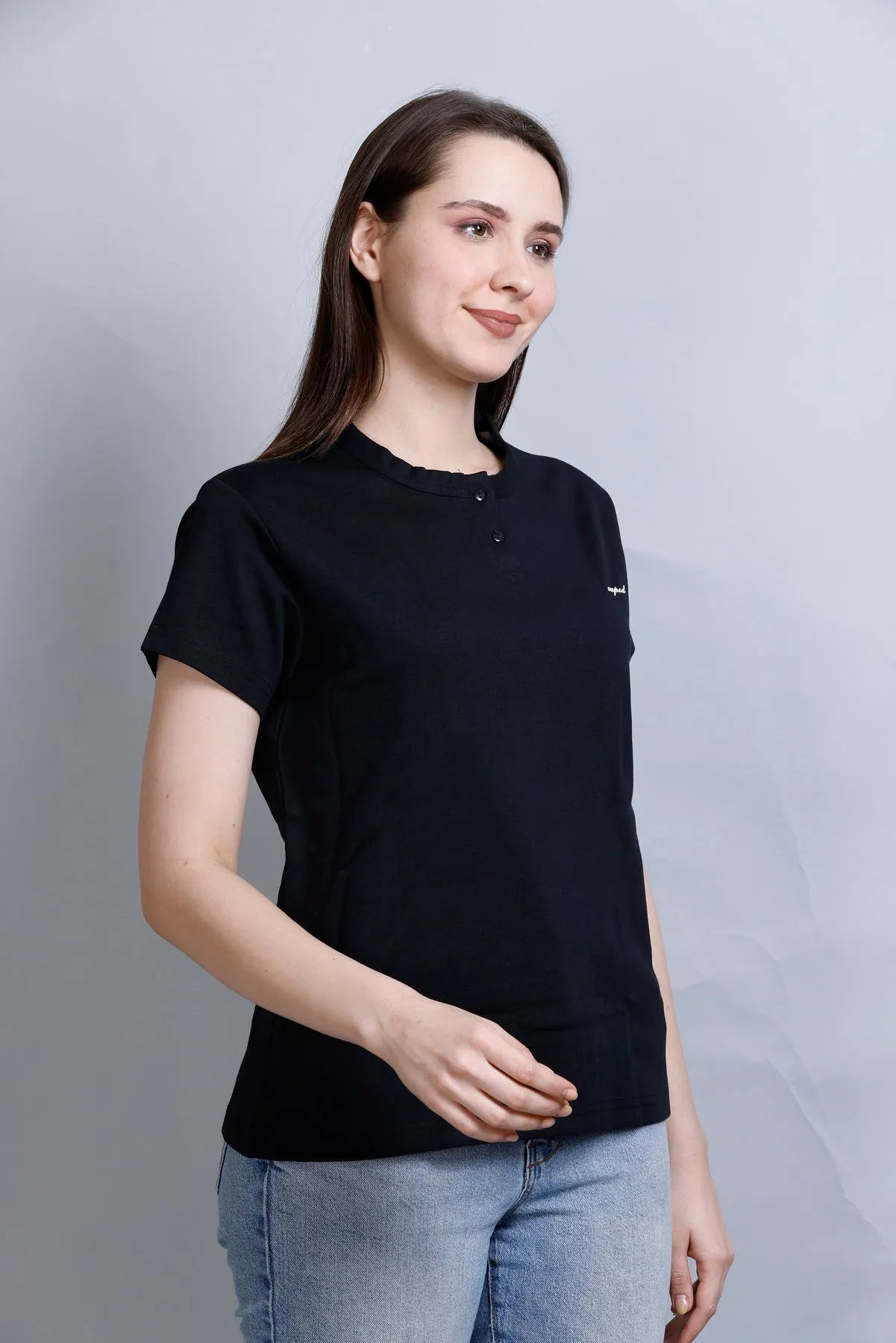 Cotton Casual Basic T-shirts For Summers - Midnight (Available  In Plus Sizes)