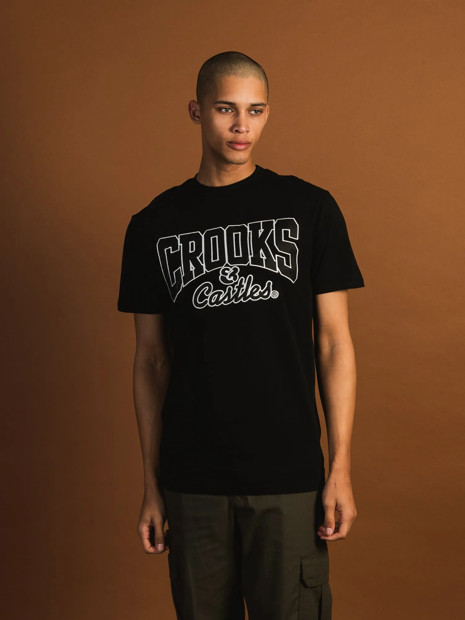 CROOKS & CASTLES CORE C&C LOGO T-SHIRT