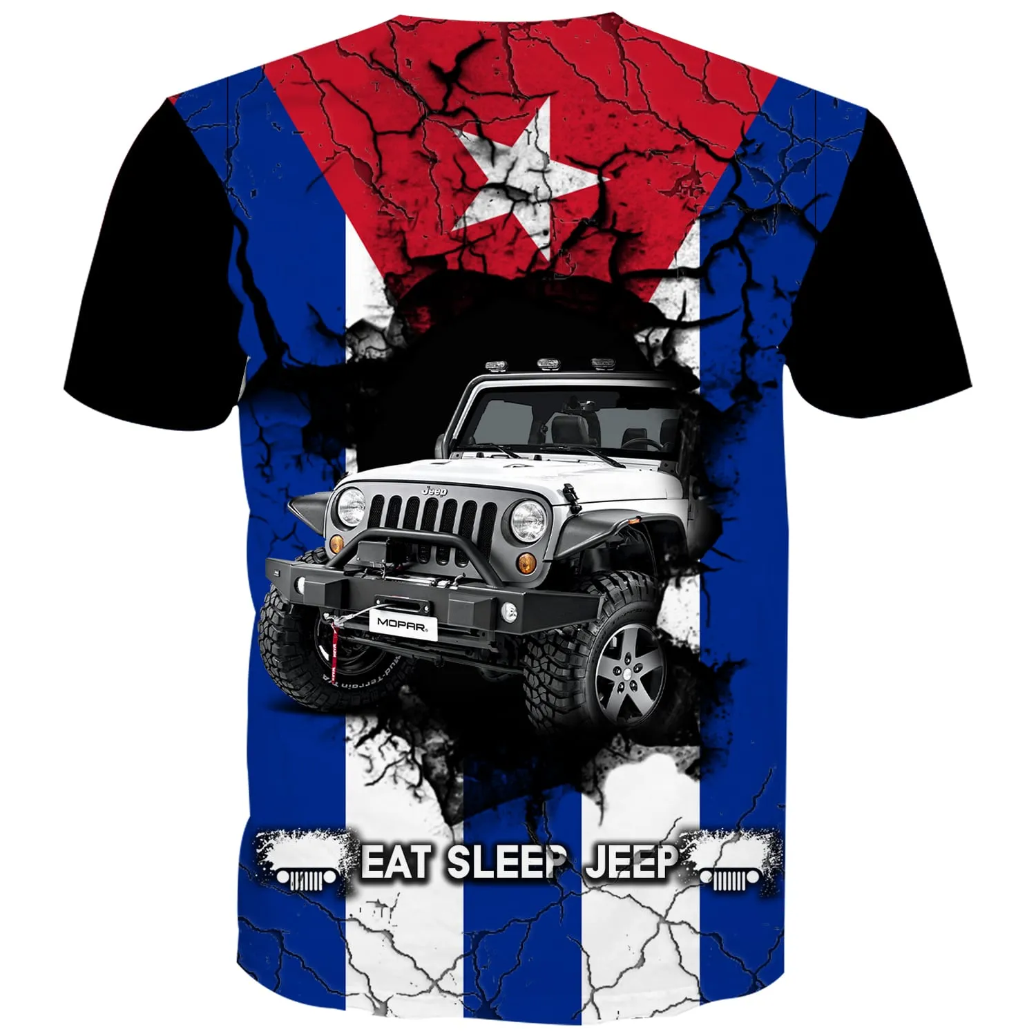 Eat Sleep Jeep - Cuban Flag