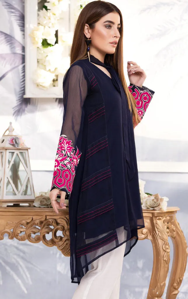 Embroidered Chiffon Kurti | WWC18 | K876