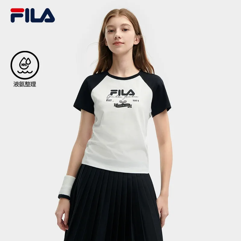 FILA CORE WHITE LINE FILA ORIGINALE Women Short Sleeve T-shirt in Black