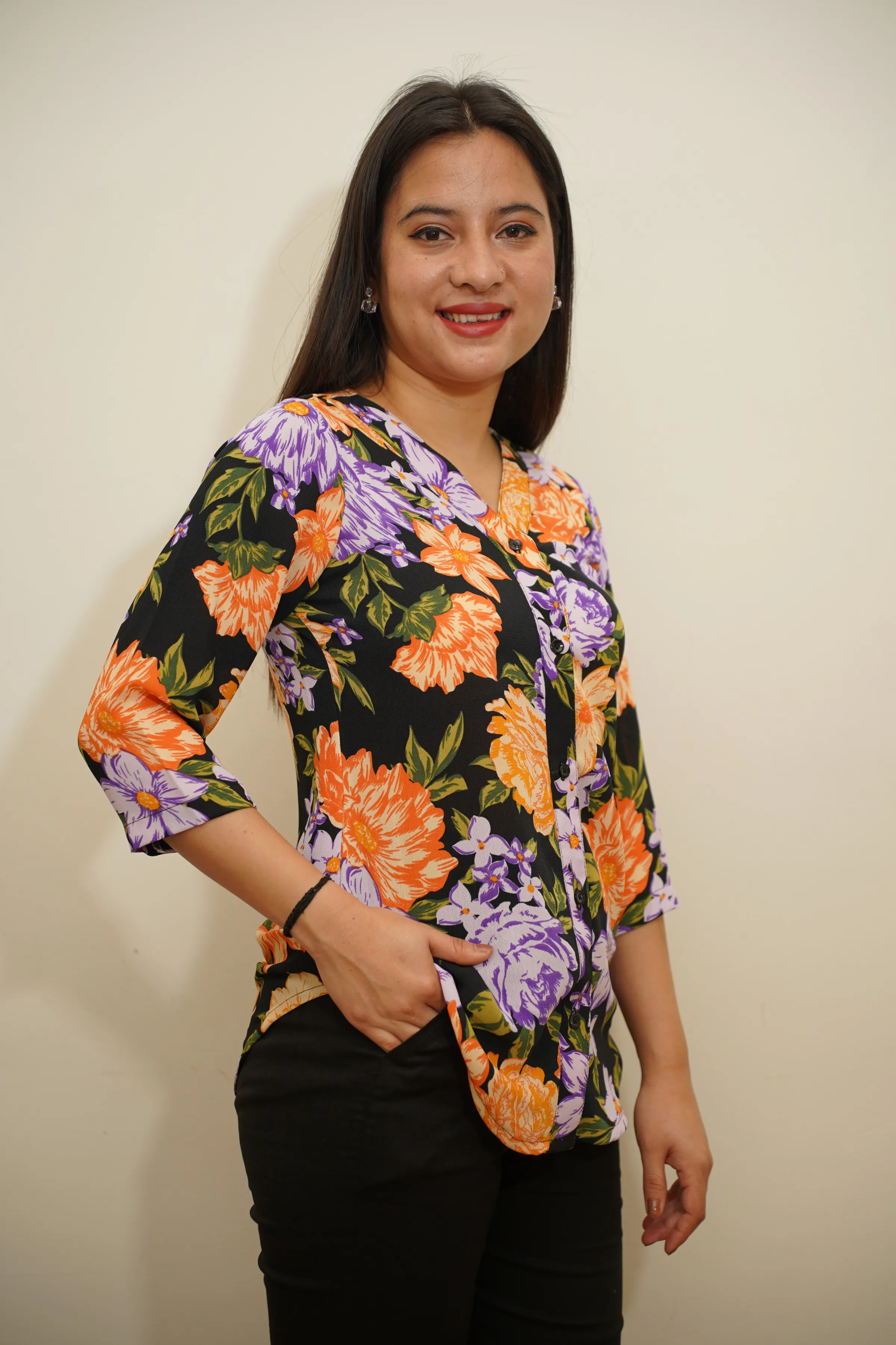 Floral Fiesta Printed Shirt