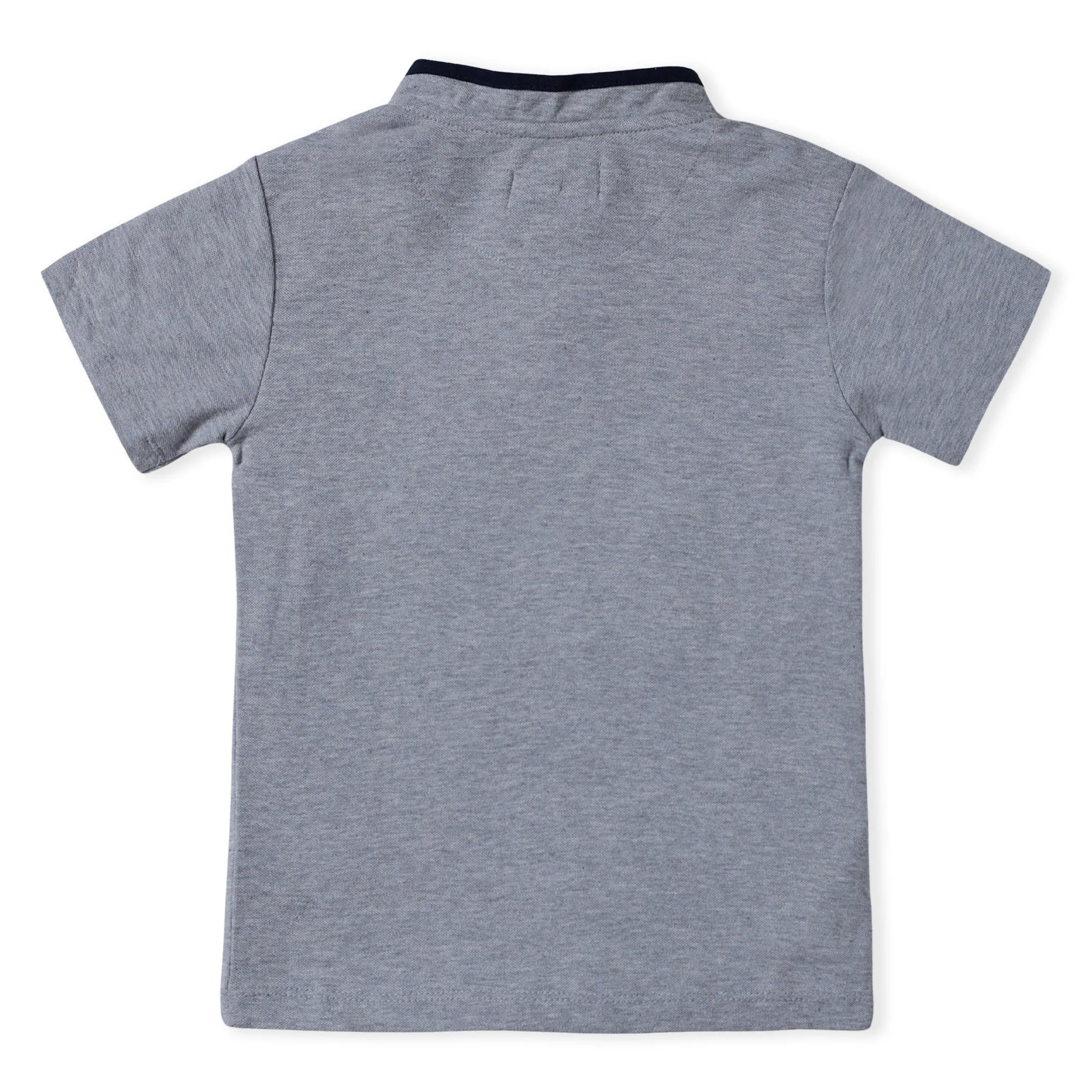 Gray Band Collar T-Shirt