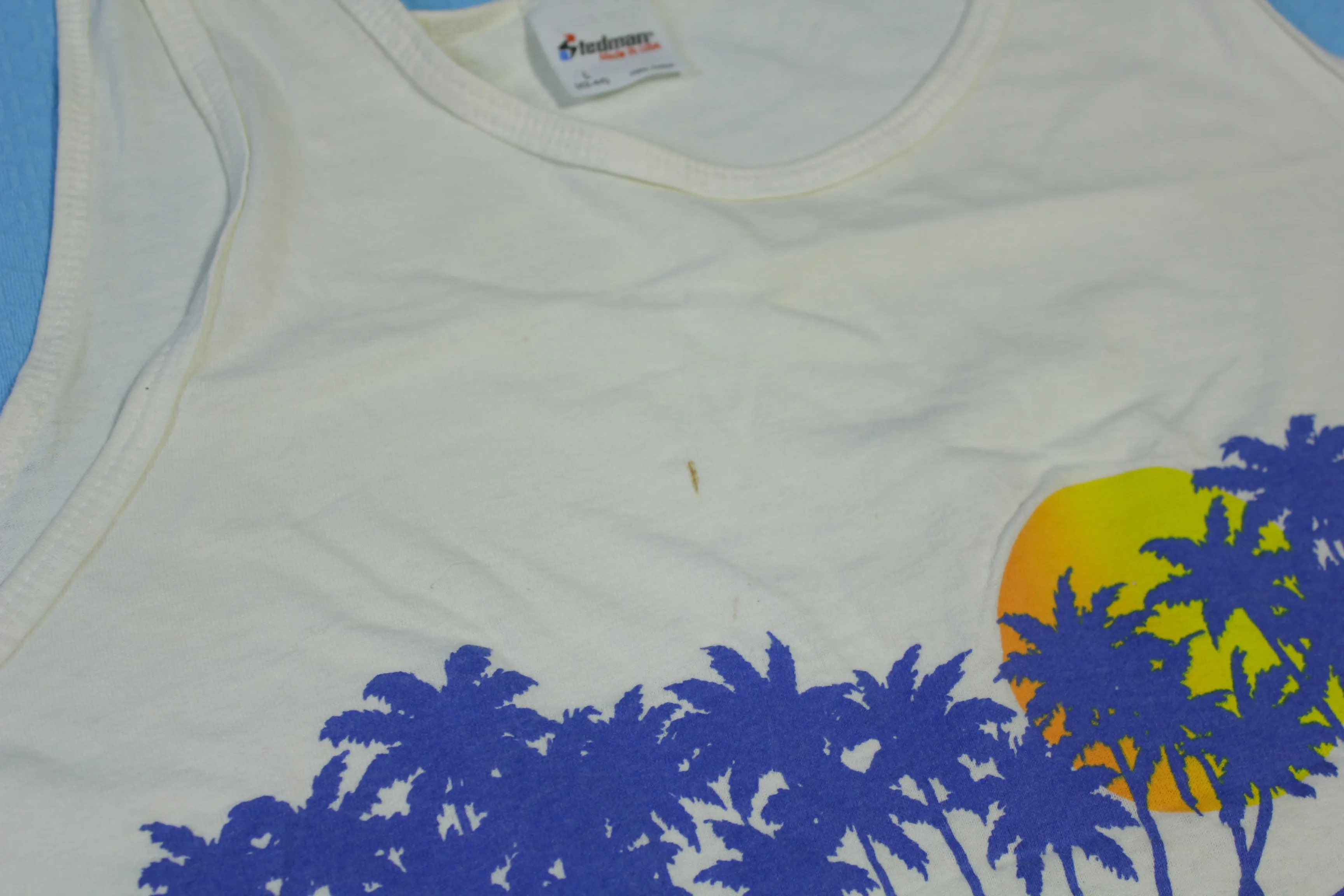 Hawaii Surf Made in USA Vintage 80's Stedman Tank Top Shirt