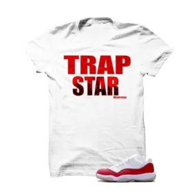 Jordan 11 Low Varsity Red White T Shirt (Trap Star)