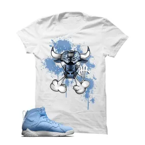 Jordan 7 Pantone White T Shirt (Iron Bull)