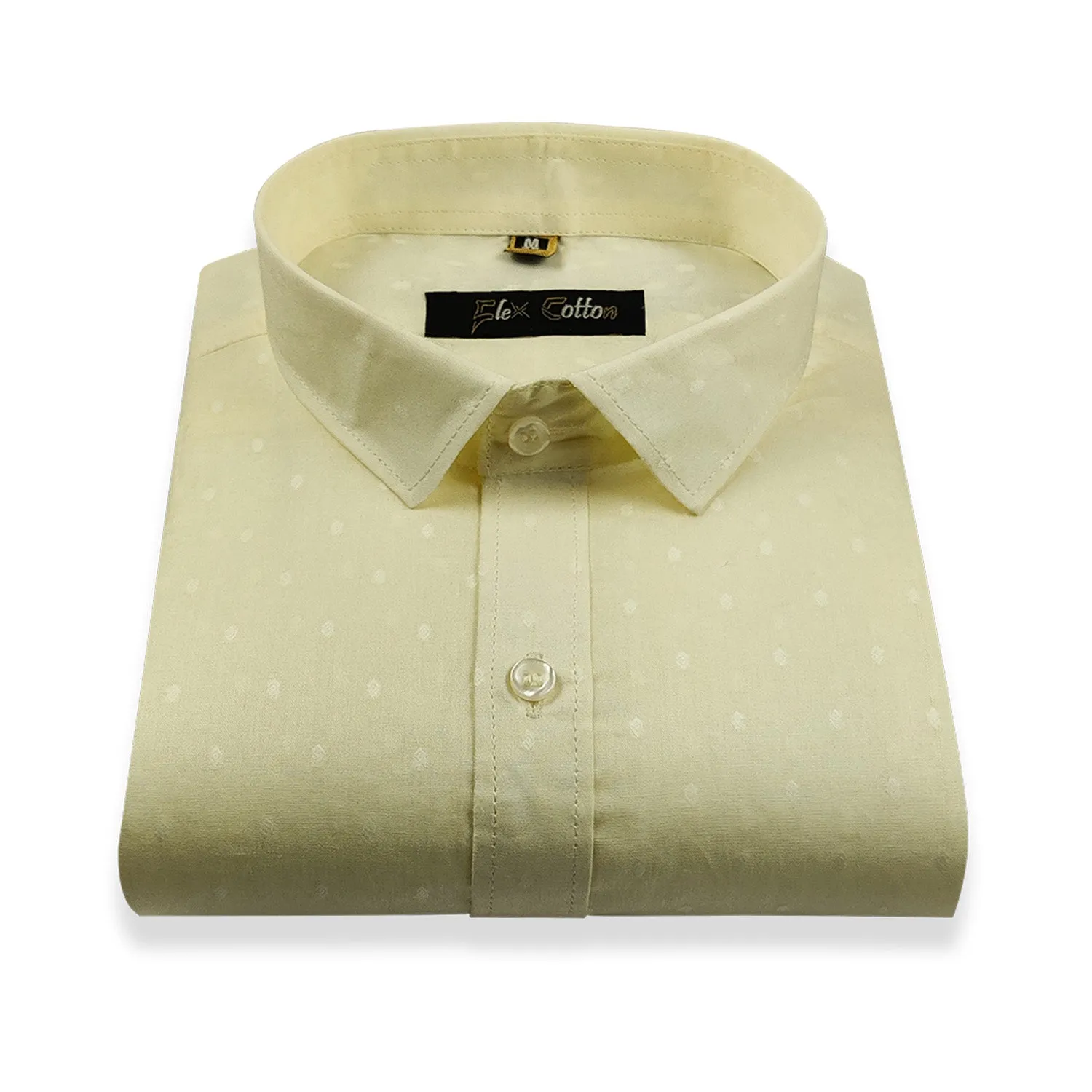 Light Yellow Color 100% Cotton Lawn Finish Shirt For Men