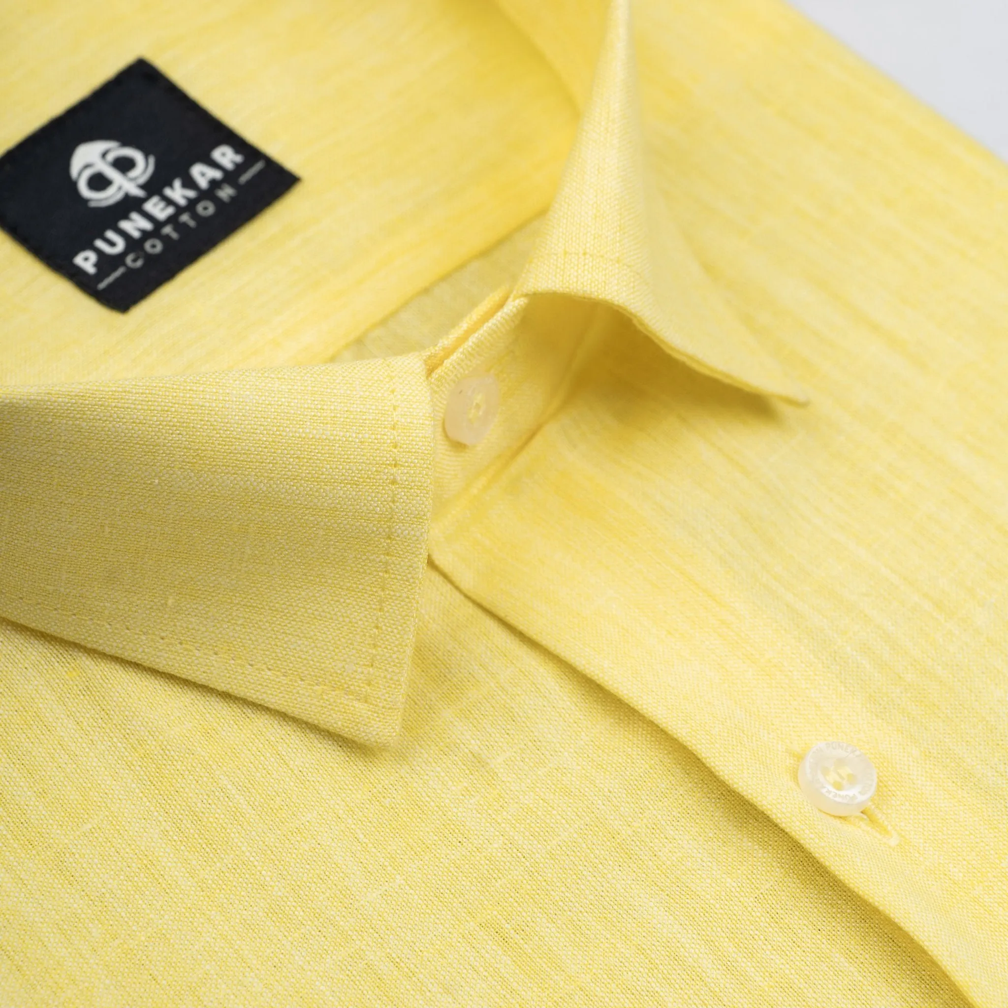 Light Yellow Color Plain Pure Cotton For Men