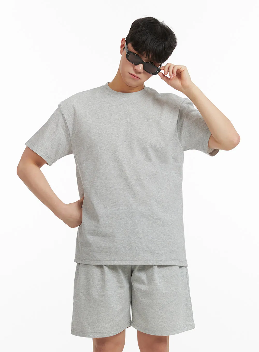 Men's Basic Cotton Round Neck T-Shirt IA402