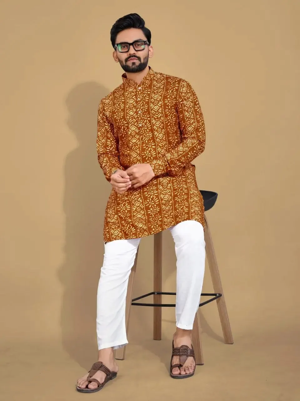 Men's Ethnic Cotton Kurta Pajama Set