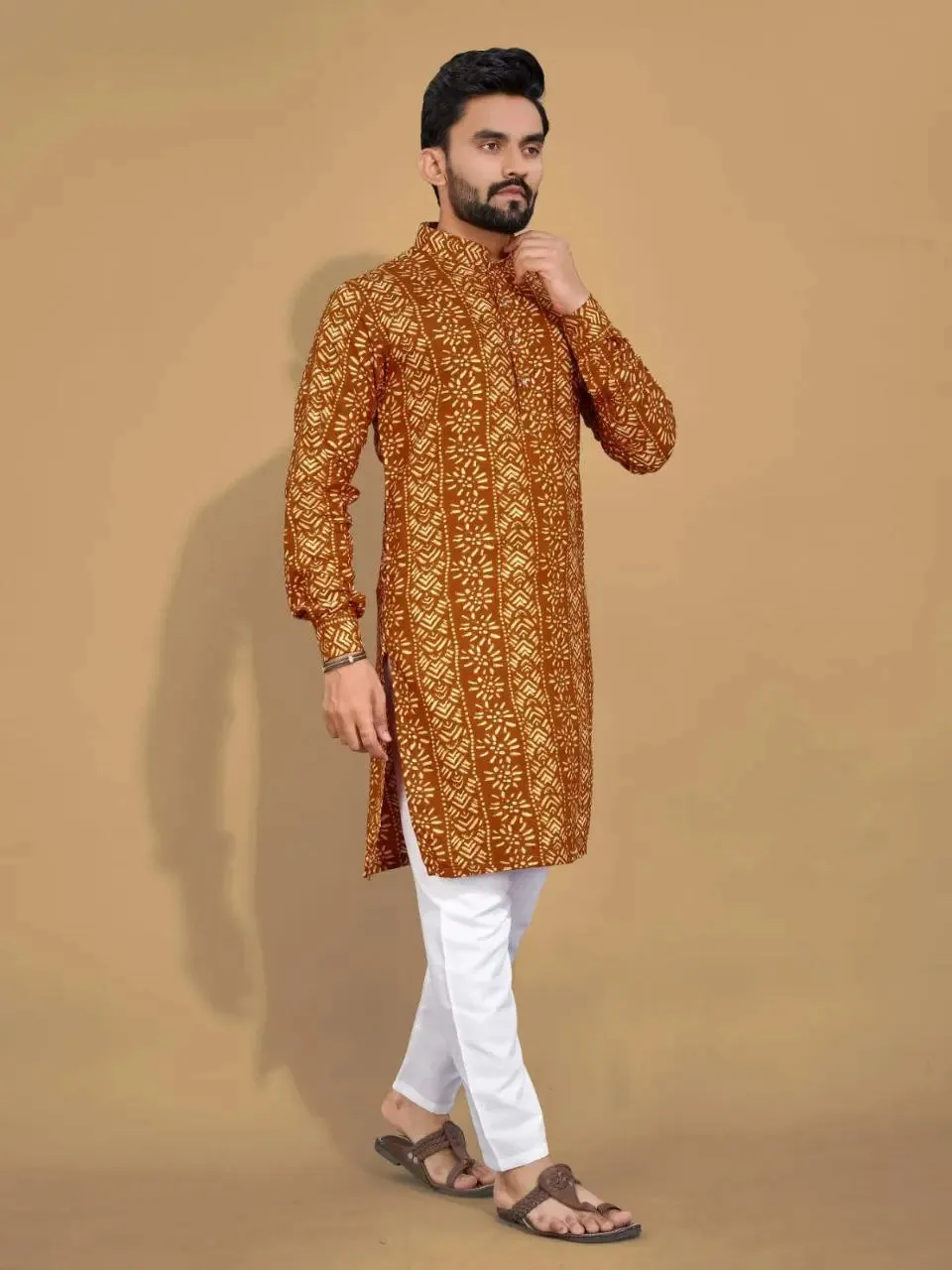 Men's Ethnic Cotton Kurta Pajama Set