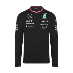 Mercedes AMG Petronas F1 2024 Men's Long Sleeve Team T-Shirt - Black