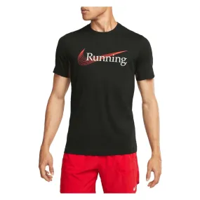 NIKE MEN'S BLACK RUNNING TEE