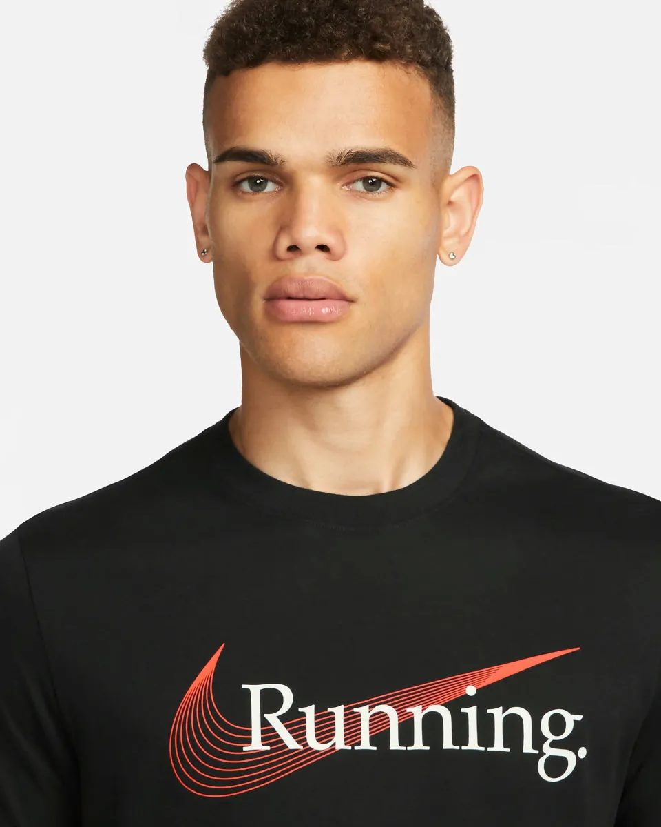 NIKE MEN'S BLACK RUNNING TEE