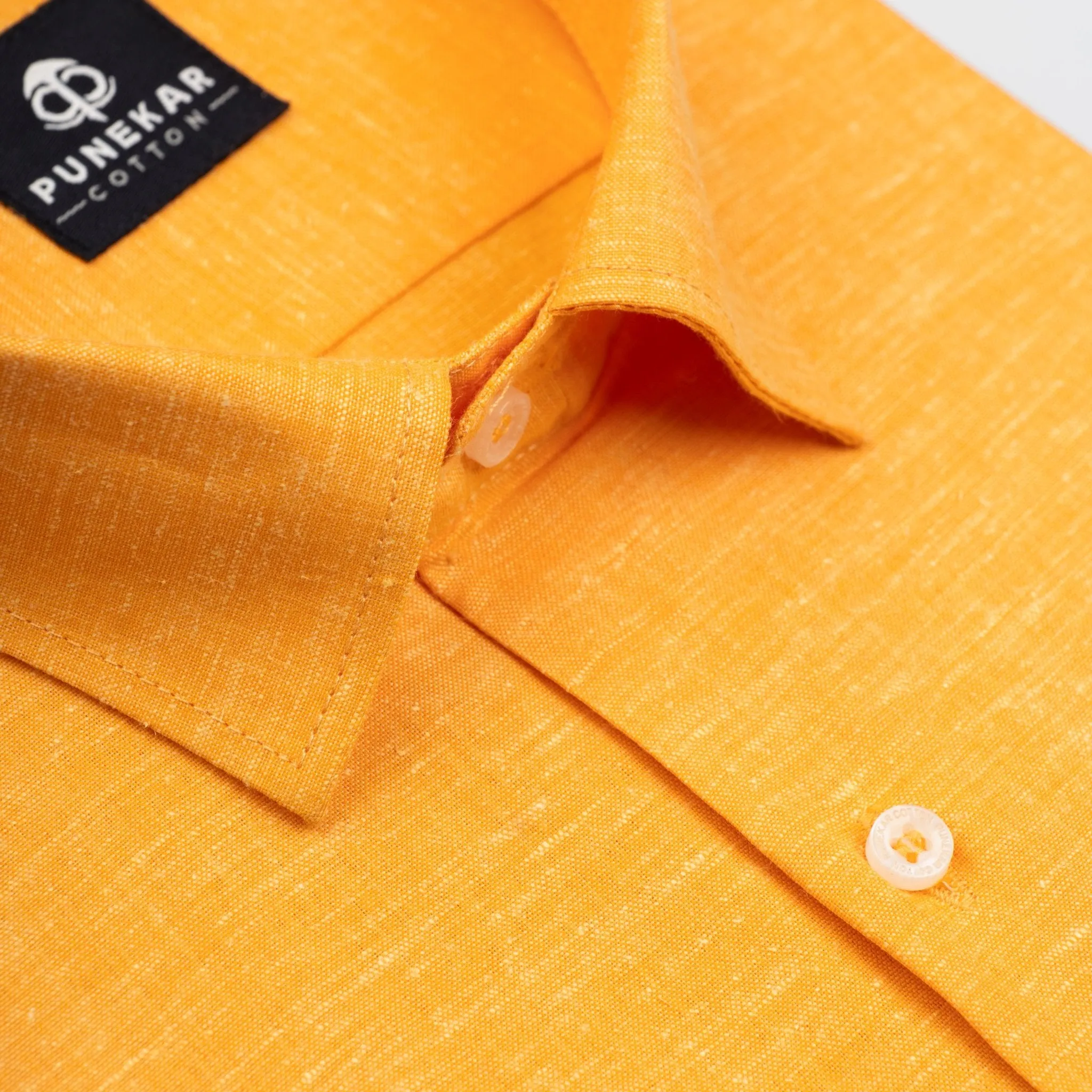 Orange Color Plain Pure Cotton For Men