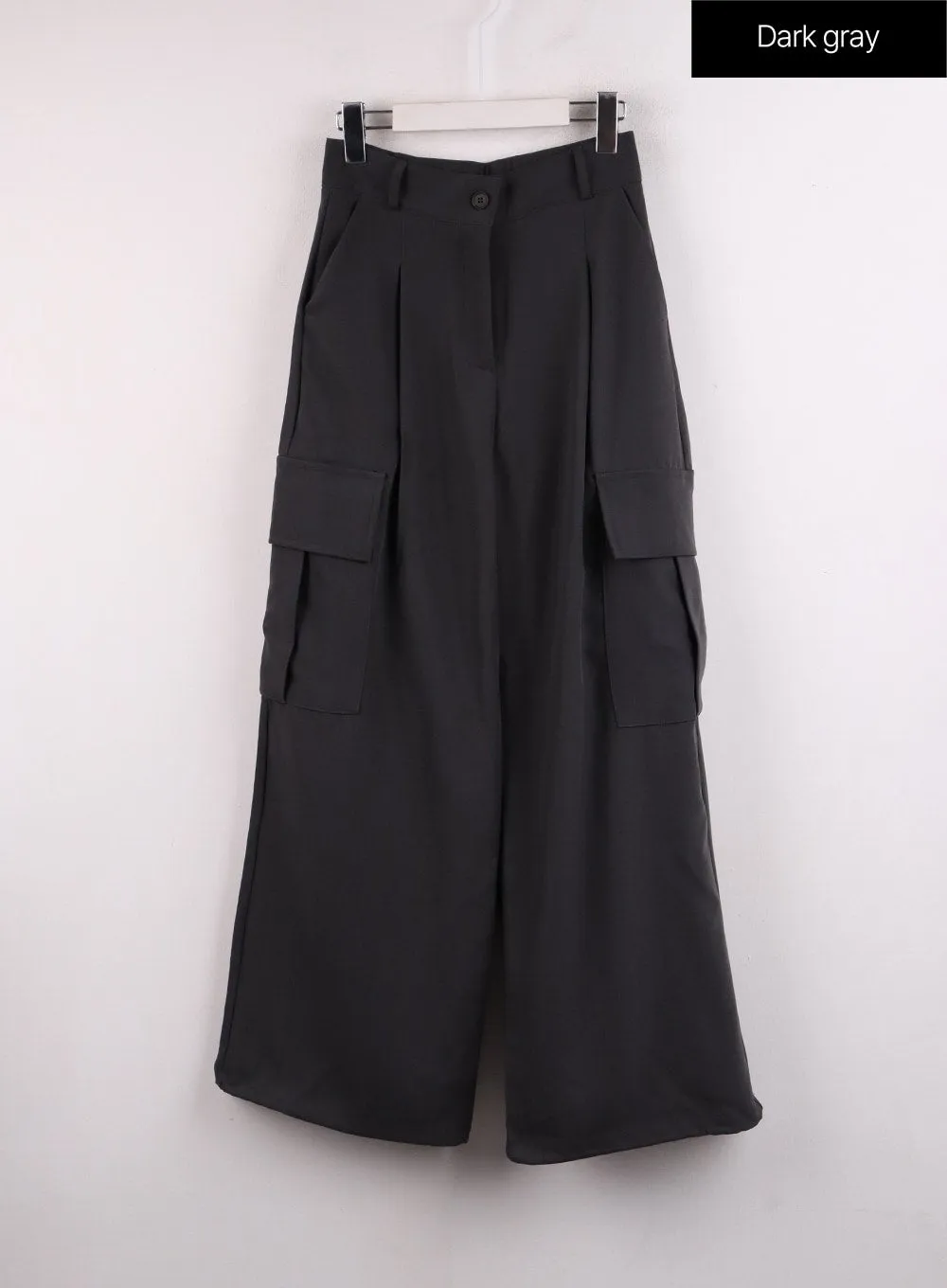 Pintuck Cargo Wide-Leg Pants IF402