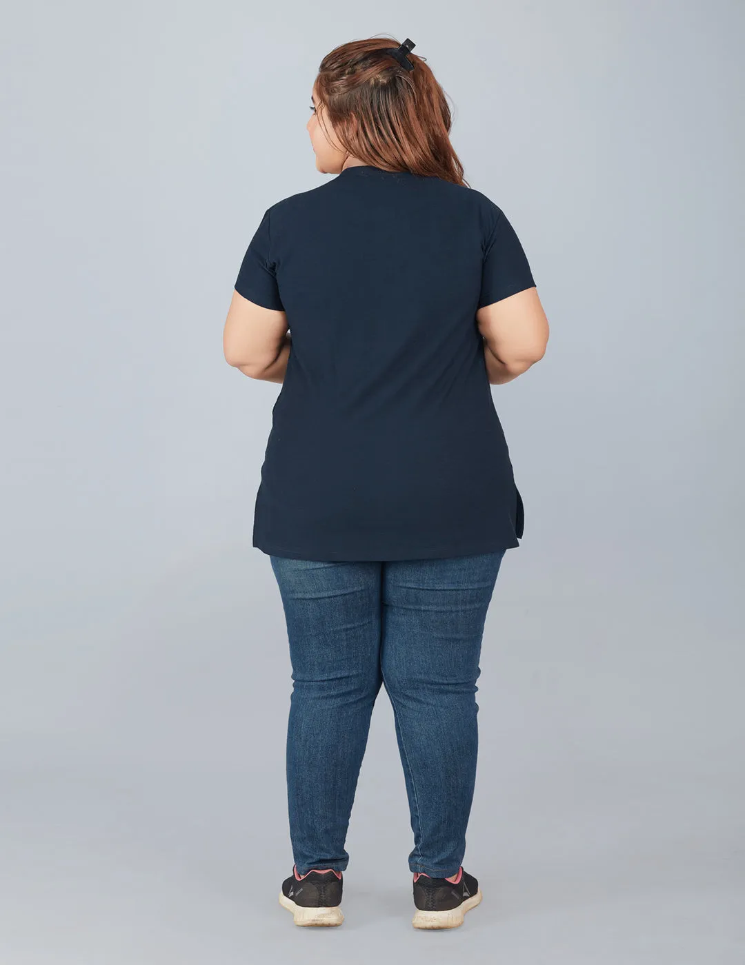 Plus Size Cotton T-shirts For Summer - Imperial Blue