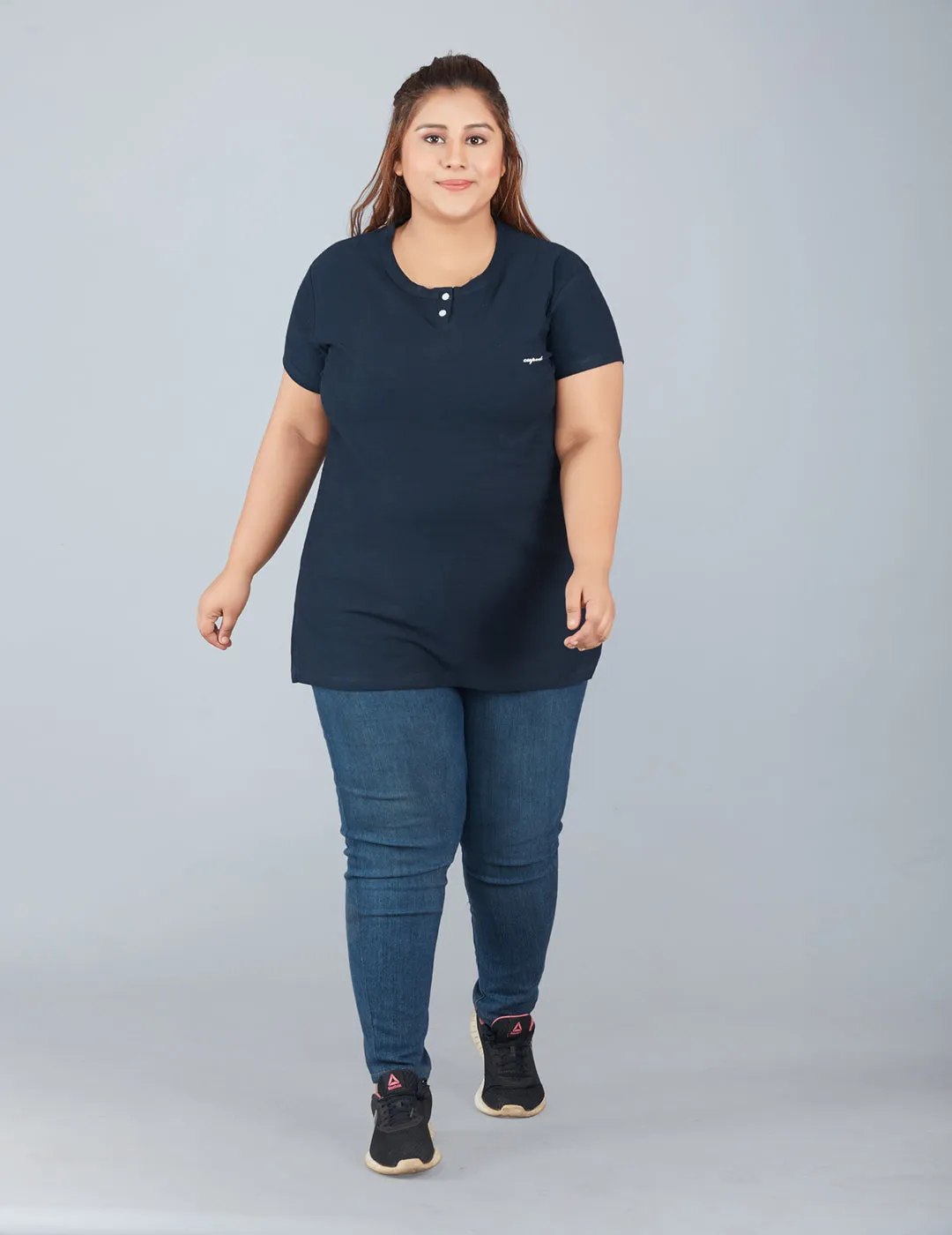 Plus Size Cotton T-shirts For Summer - Imperial Blue