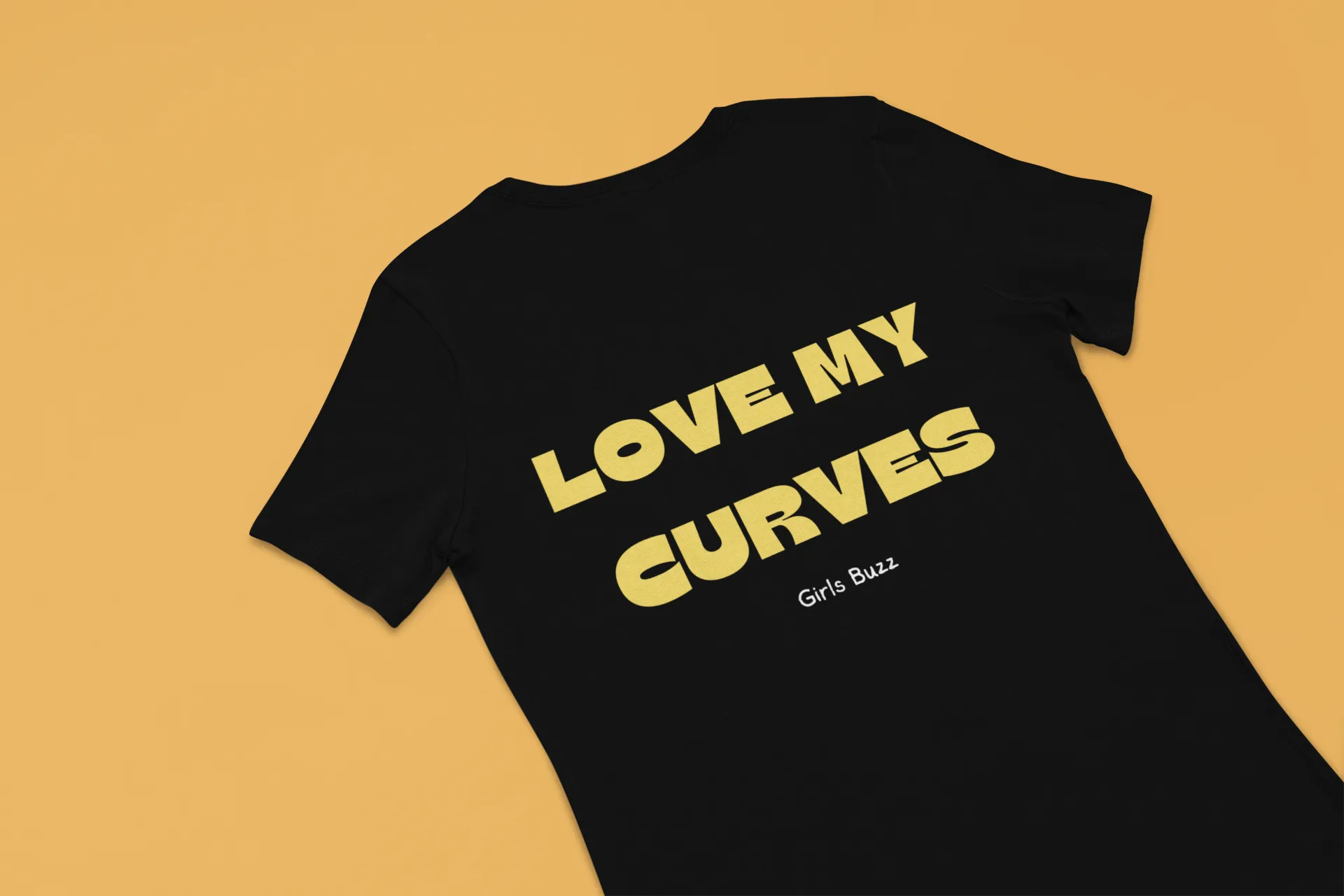 Regular Fit Body Positivity Black Women Cotton Tshirt - Love My Curves